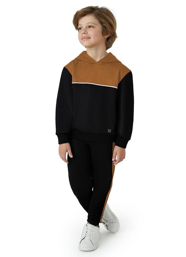 Carinhoso - Conjunto em Malha Térmica Menino Preto 1