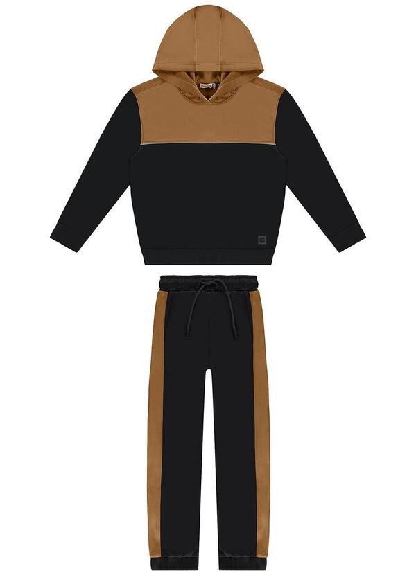 Carinhoso - Conjunto em Malha Térmica Menino Preto 2