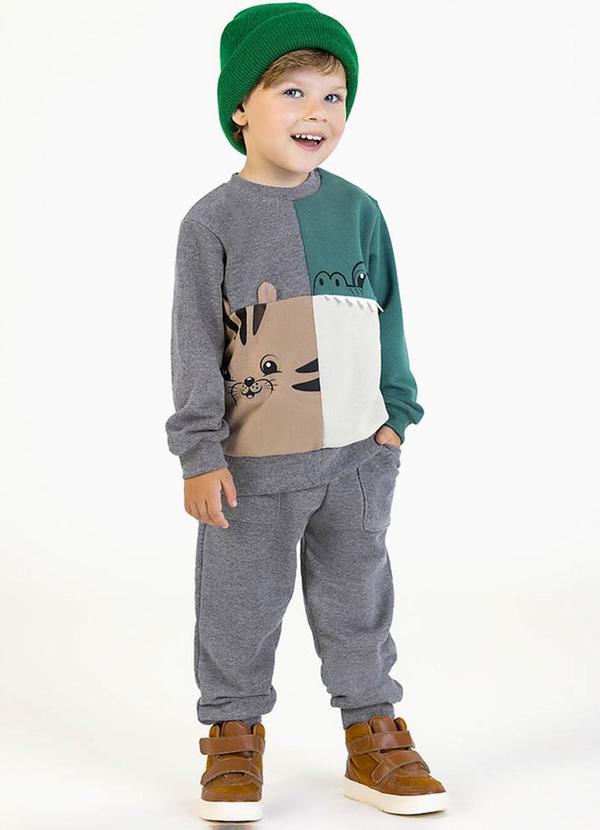 Soft Bonni - Conjunto em Moletinho Cinza