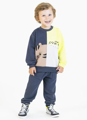 Soft Bonni - Conjunto em Moletinho Cinza - SOFT BONNI