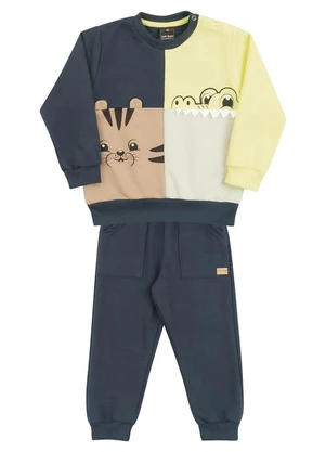Soft Bonni - Conjunto em Moletinho Cinza - SOFT BONNI