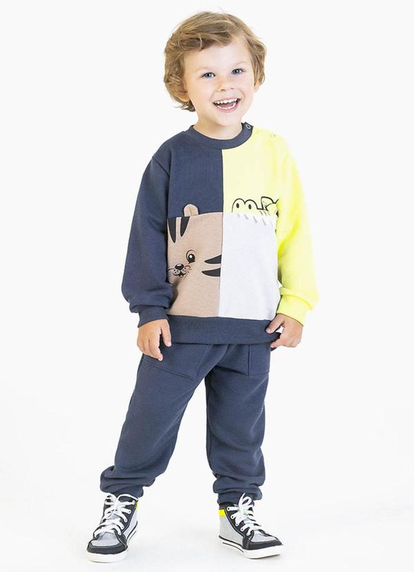 Soft Bonni - Conjunto em Moletinho Cinza