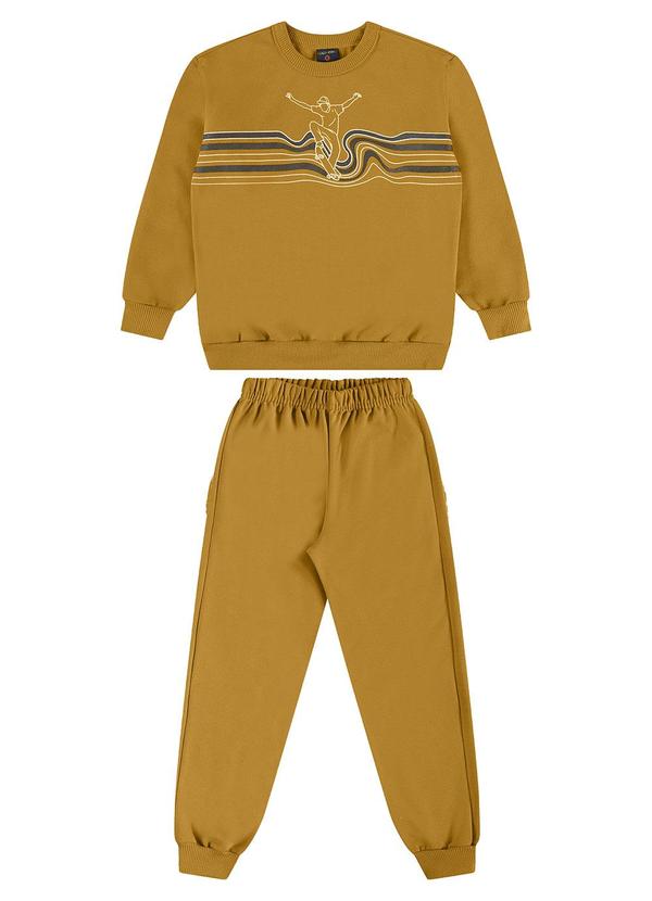 Guloseima - Conjunto em Moletinho Infantil Marrom