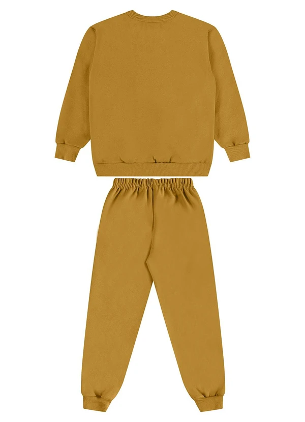 Guloseima - Conjunto em Moletinho Infantil Marrom 2