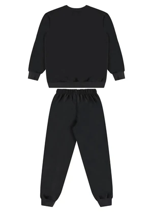 Guloseima - Conjunto em Moletinho Infantil Preto - GULOSEIMA