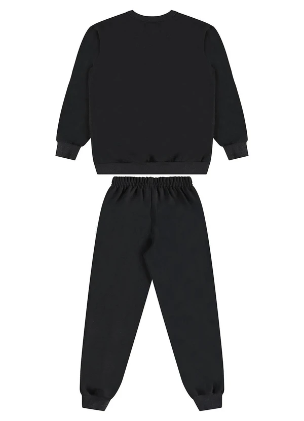 Guloseima - Conjunto em Moletinho Infantil Preto 2