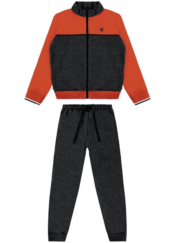 Carinhoso - Conjunto em Moletom 1975 Laranja