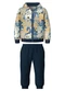 Malwee Kids - Conjunto em Moletom Dinossauro Verde Esmeralda - variação: Azul Marinho