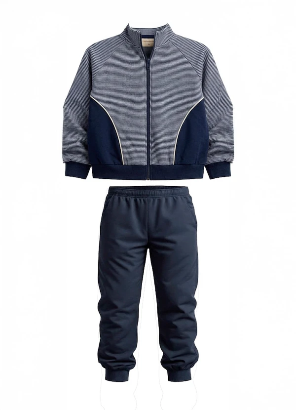 Carinhoso - Conjunto em Moletom com Aplique Azul Marinho