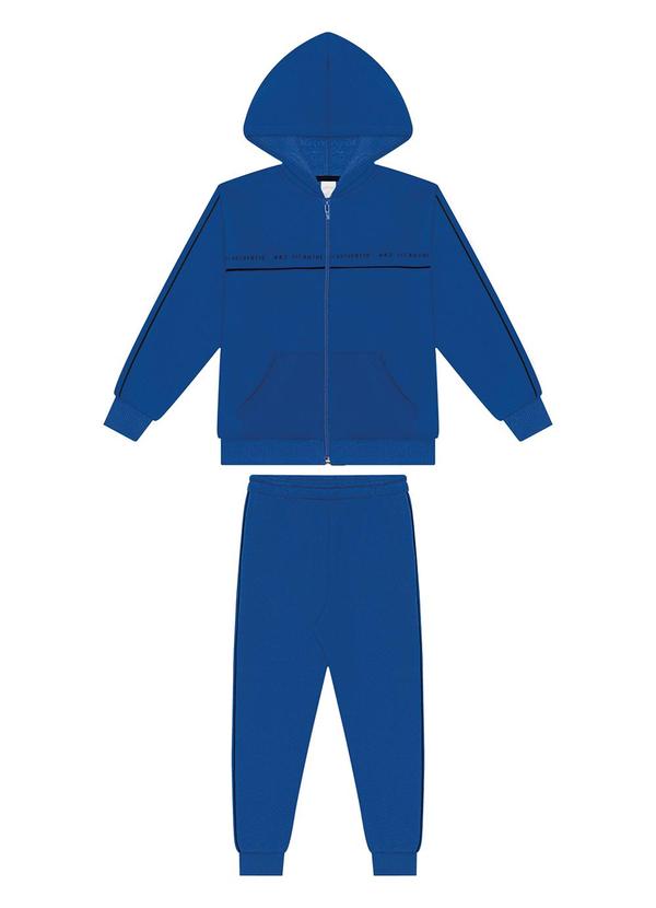 Alakazoo - Conjunto em Moletom de Algodão Peluciado Azul 2