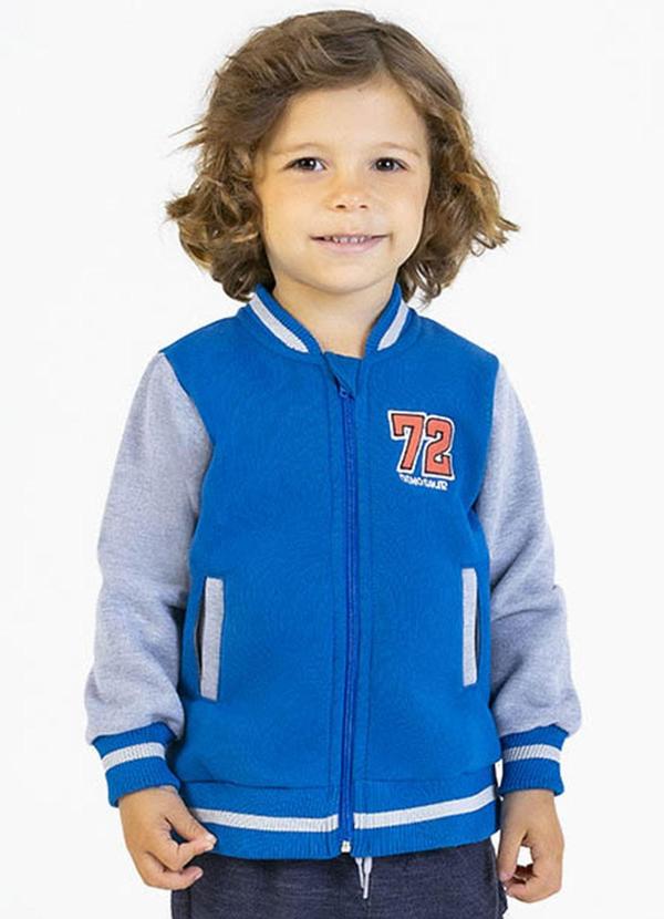 Soft Bonni - Conjunto em Moletom e Moletinho Jeans Azul