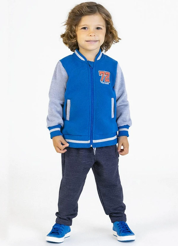 Soft Bonni - Conjunto em Moletom e Moletinho Jeans Azul 3