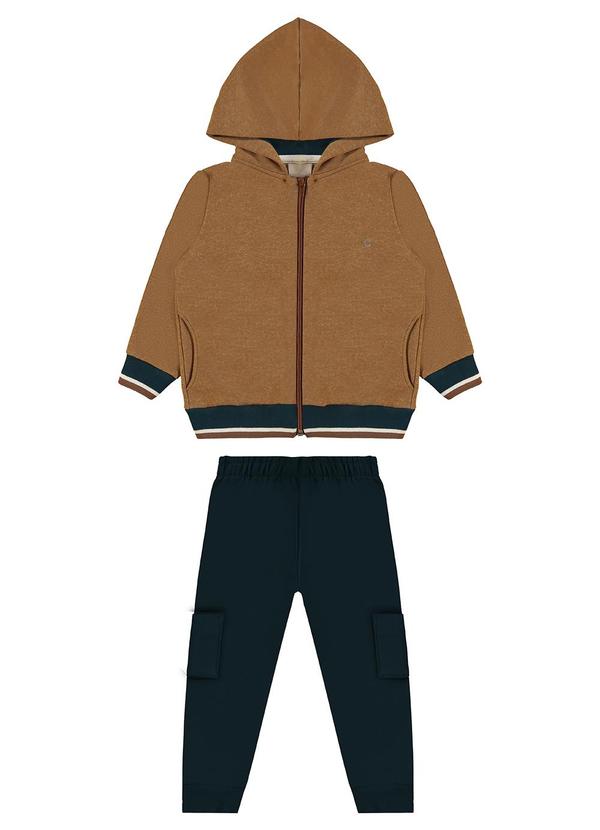 Carinhoso - Conjunto em Moletom Flanelado Marrom