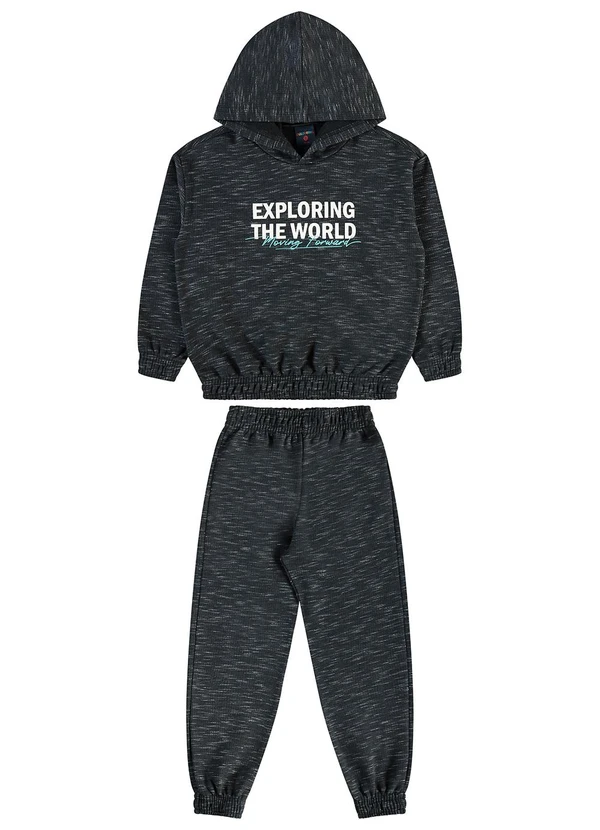 Guloseima - Conjunto em Moletom Infantil Preto