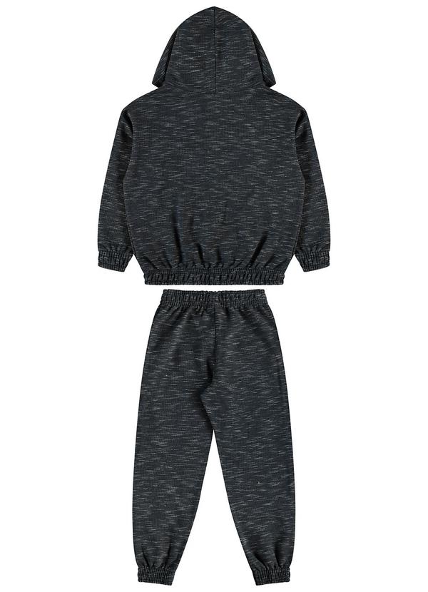 Guloseima - Conjunto em Moletom Infantil Preto 2