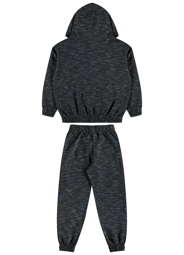 Guloseima - Conjunto em Moletom Infantil Preto 2