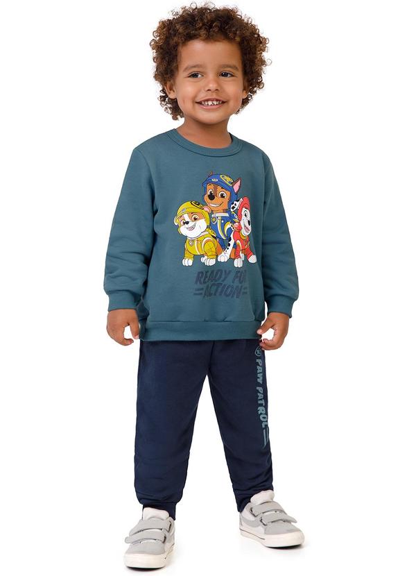 Malwee Kids - Conjunto em Moletom Patrulha Canina® Azul