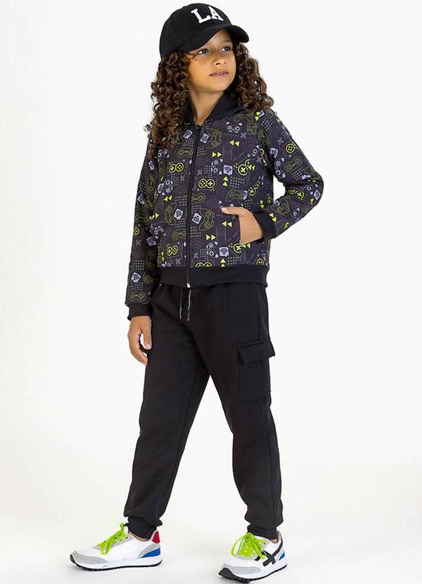 Soft Bonni - Conjunto em Tactel Four Way Soft e Moletom Preto 2