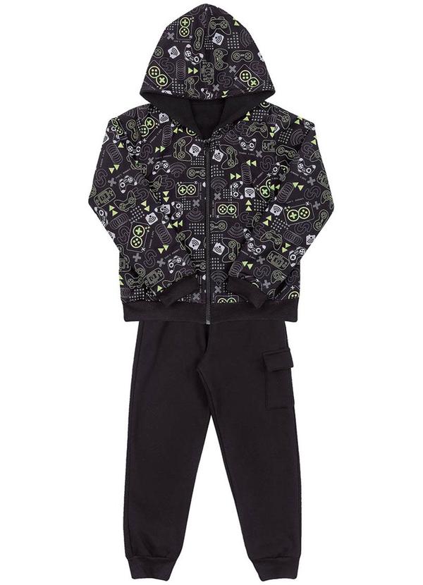 Soft Bonni - Conjunto em Tactel Four Way Soft e Moletom Preto 4