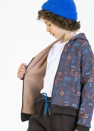Soft Bonni - Conjunto em Tactel Soft e Moletom Marrom - SOFT BONNI