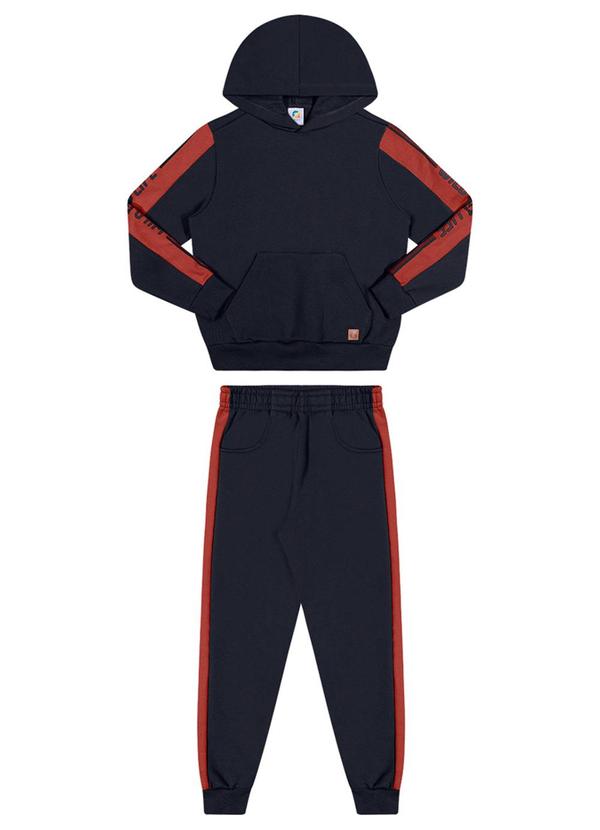 Alenice - Conjunto Esportivo Moletom Menino Azul