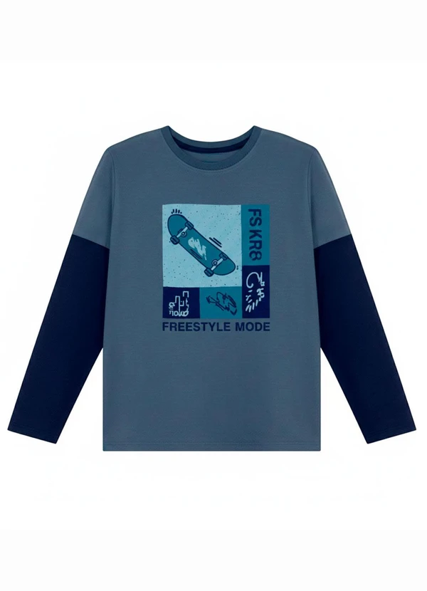Ddk - Conjunto Estampa Skate Azul