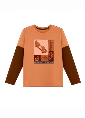 Ddk - Conjunto Estampa Skate Marrom - DDK