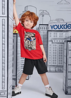 Youccie - Conjunto Estampado Homem-Aranha Vermelho - YOUCCIE