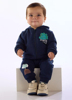 Três e Já - Conjunto Explosão Jaqueta Calça Azul - TRÊS E JÁ