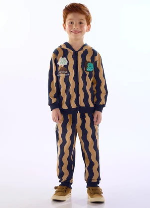 Três e Já - Conjunto Explosão Jaqueta Calça Azul - TRÊS E JÁ