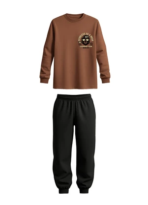 Malwee Kids - Conjunto Fearless as a Bear em Moletom Marrom - MALWEE KIDS