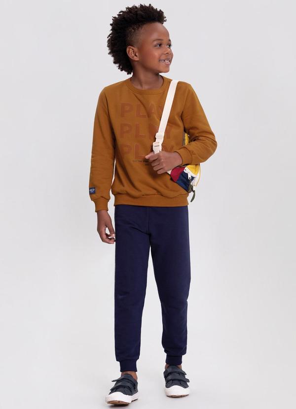 Alakazoo - Conjunto Felpado com Calça e Blusão Laranja