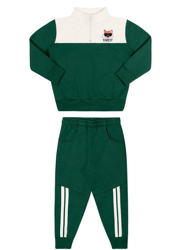 Alenice - Conjunto Floresta Moletom Menino Branco