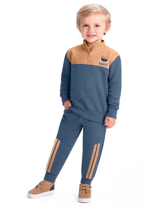 Alenice - Conjunto Floresta Moletom Menino Marrom