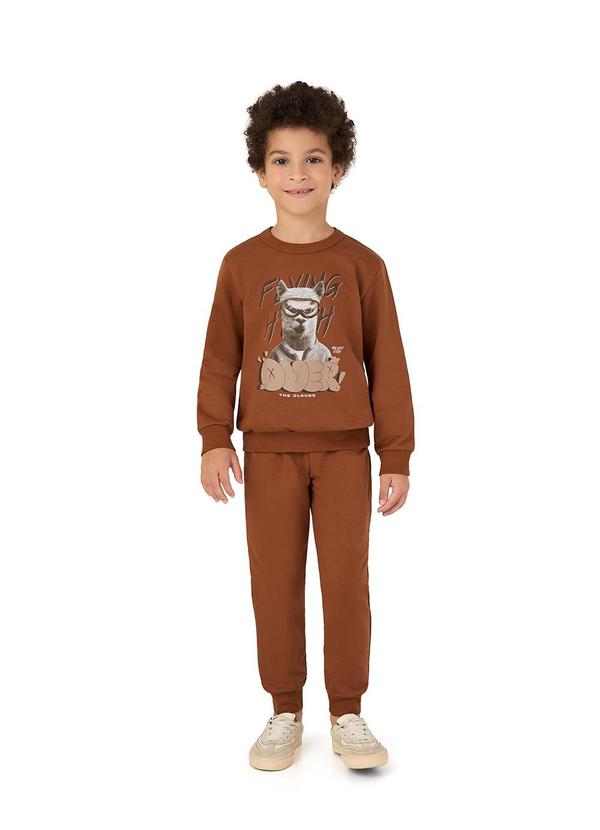 Malwee Kids - Conjunto Flying High Jogger Marrom 1