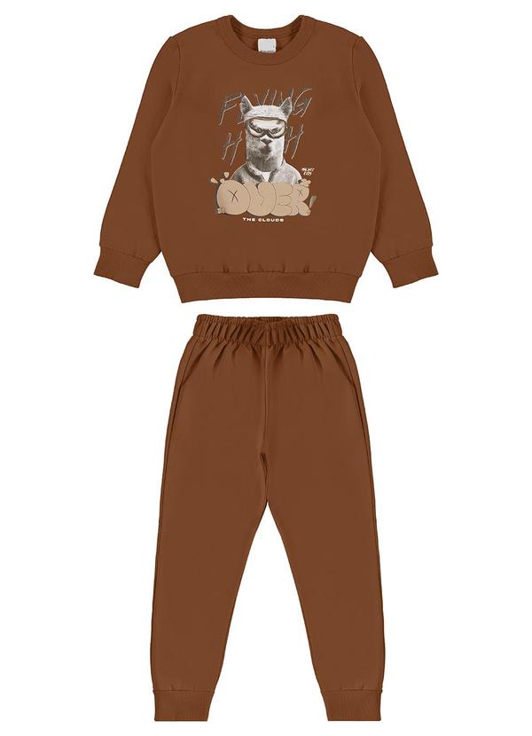 Malwee Kids - Conjunto Flying High Jogger Marrom 2