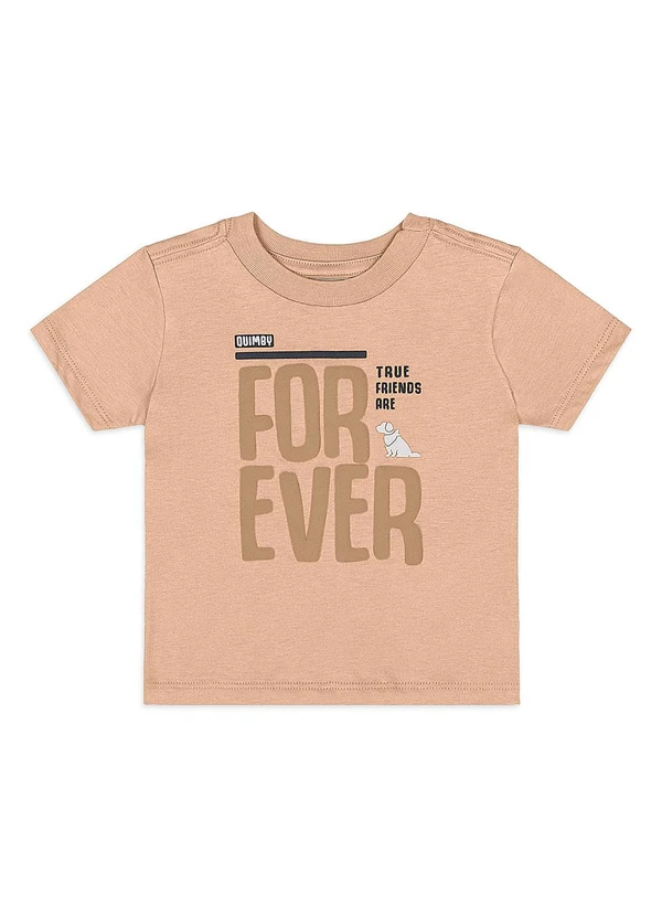 Quimby - Conjunto Forever Bebê Camiseta Bermuda Bege 3