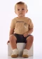 Quimby - Conjunto Forever Bebê Camiseta Bermuda Bege - variação:  