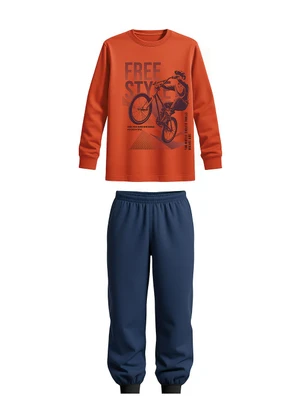 Malwee Kids - Conjunto Free Style em Moletom Laranja - MALWEE KIDS