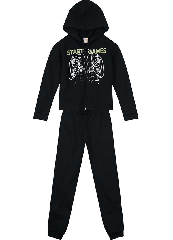 Brandili - Conjunto Gamer Infantil Menino Preto 1