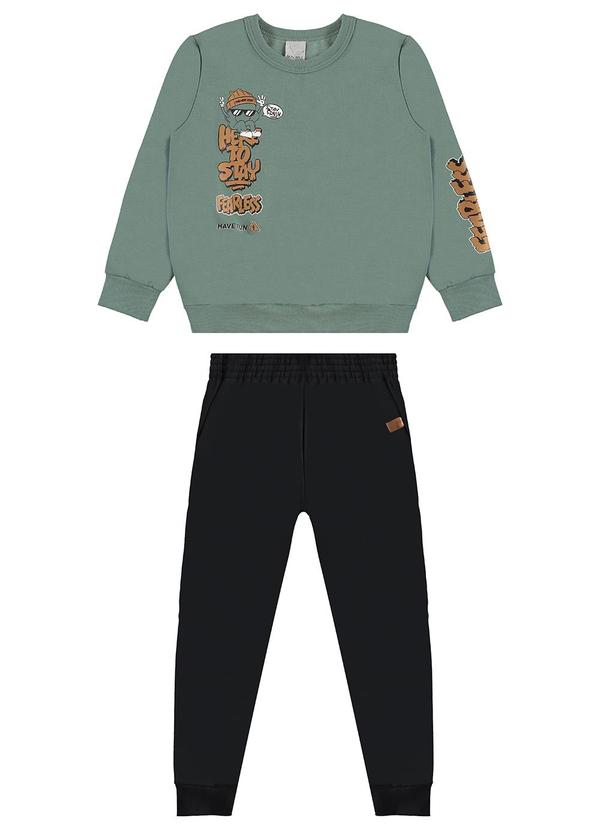 Malwee Kids - Conjunto Here To Stay em Moletom Verde 2