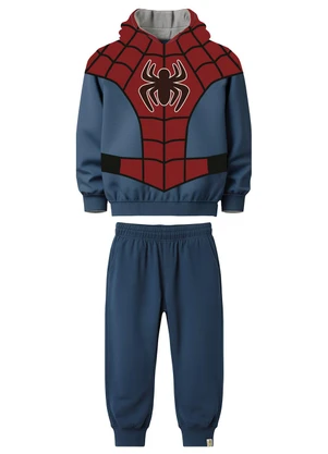Malwee Kids - Conjunto Homem-Aranha® em Moletom Azul - MALWEE KIDS