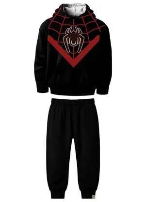 Malwee Kids - Conjunto Homem-Aranha® em Moletom Preto - MALWEE KIDS