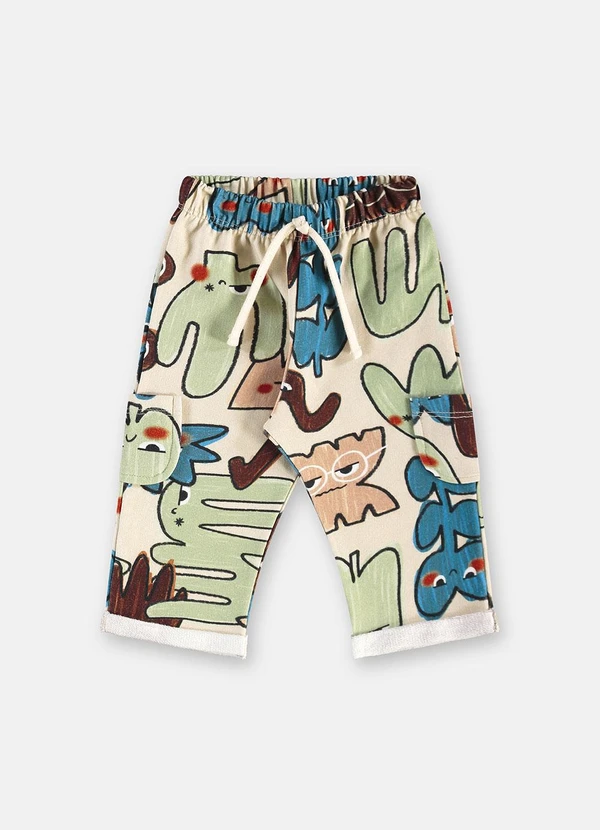 Três e Já - Conjunto Humor Bebê Blusão Calça Bege 4