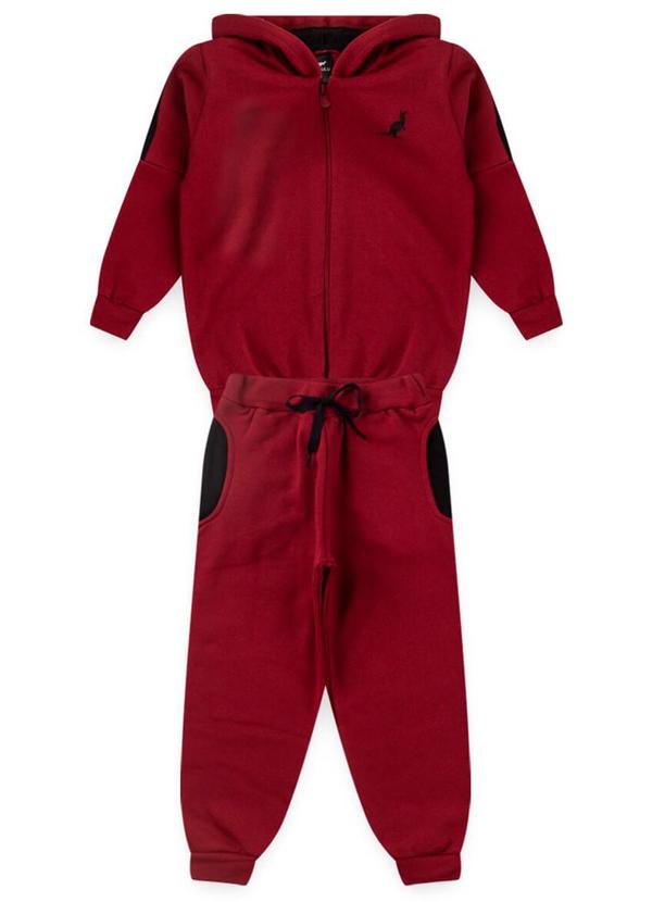 Rosa Azul - Conjunto Inf. Menino Básico Kangulu Bordô