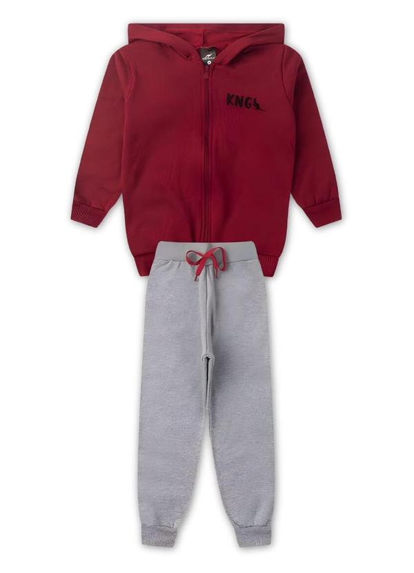 Rosa Azul - Conjunto Inf. Menino Básico Kangulu Bordô