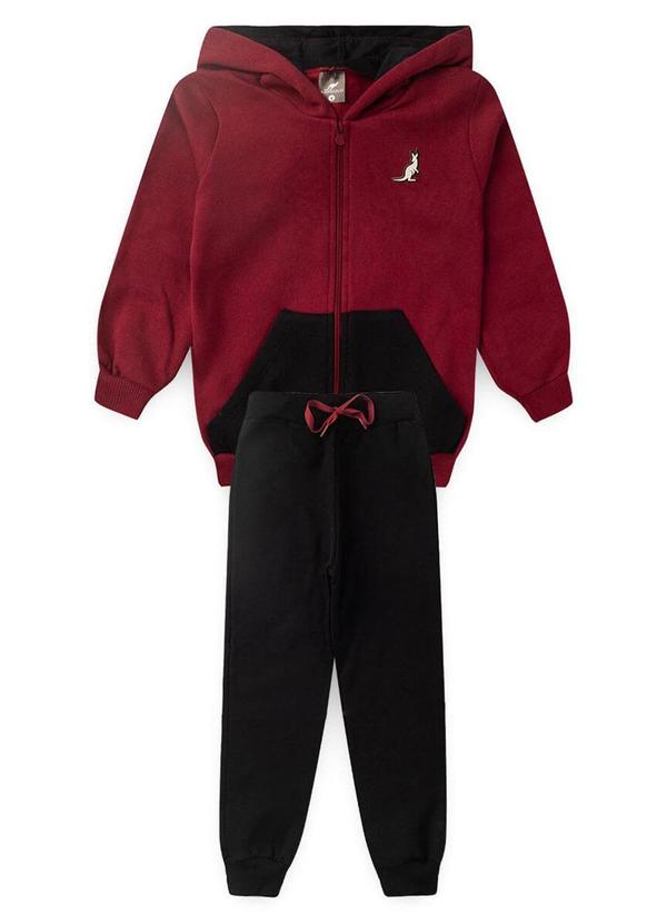 Rosa Azul - Conjunto Inf. Menino Básico Kangulu Bordô