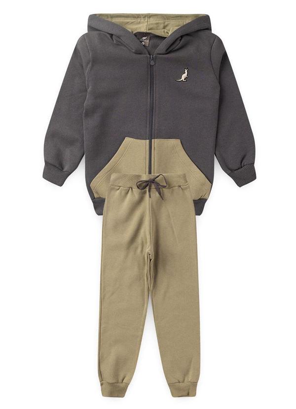 Rosa Azul - Conjunto Inf. Menino Básico Kangulu Chumbo