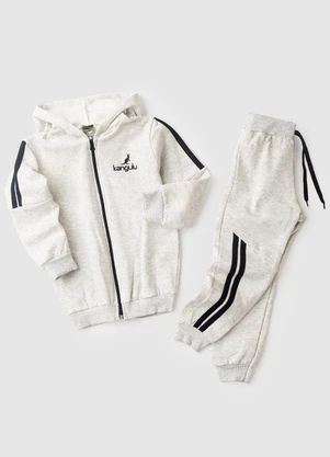 Rosa Azul - Conjunto Inf. Menino Básico Kangulu Mescla - ROSA AZUL