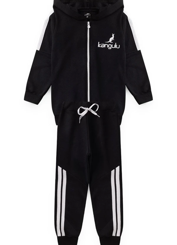 Rosa Azul - Conjunto Inf. Menino Básico Kangulu Preto 2